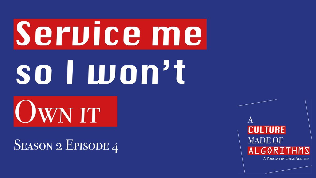 Salutations Listeners and welcome to S2 Ep4: Service Me So I won't Own it (Say it like Rick Ross), a conversation on Ownership and exploitation in the software we use. Listen on Apple: podcasts.apple.com/us/podcast/a-c… Spotify: open.spotify.com/episode/6yoq8S… YOUTUBE: youtu.be/XkyYIdy8jvk