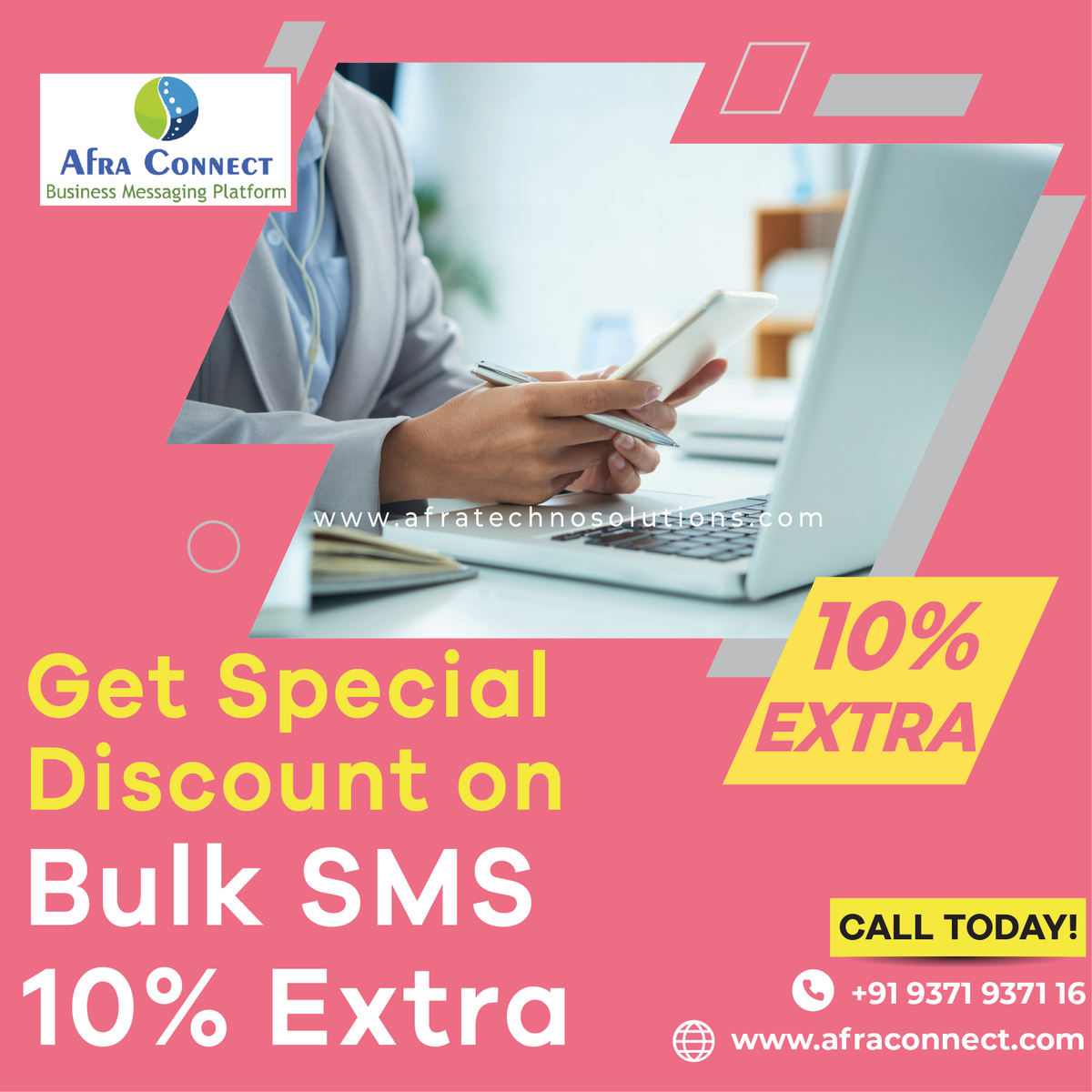 AfraConnect's tweet photo. Get Special Discount On Bulk SMS...............
10% Extra.....!
If you’d like to know more visit
https://t.co/a1V5FgAiyK or https://t.co/fa7OTv7GNx
Contact : +91-9371937116 / +91-8341413093
#Bulksms #Textsms #Bulktext #TextMarketing #marketing
#Digital #DigitalMarketing https://t.co/02GU63rqIk