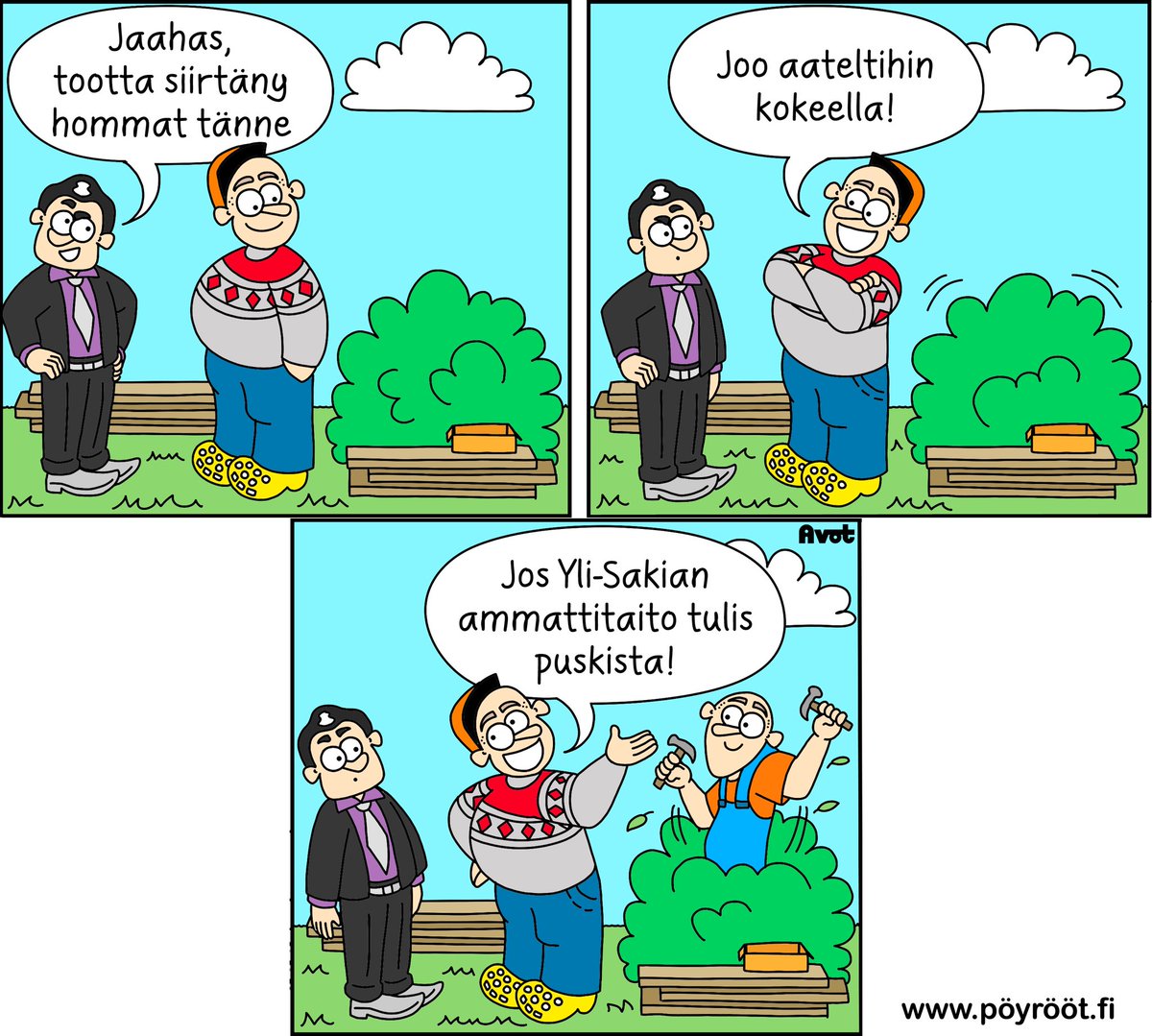 Poyroot's tweet photo. Voihan sitä olla vaikka kuinka hyvä kaikes mitä ei oo ennen kokeellu! #pöyrööt #sarjakuva ♦️Pöyrööt-kirjat ja -tuattehet: https://t.co/TUPVeUV3mO https://t.co/To2GRfeGha