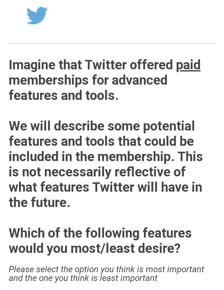 Twitter начала обсуждать с пользователями возможность подключения разных платных опций