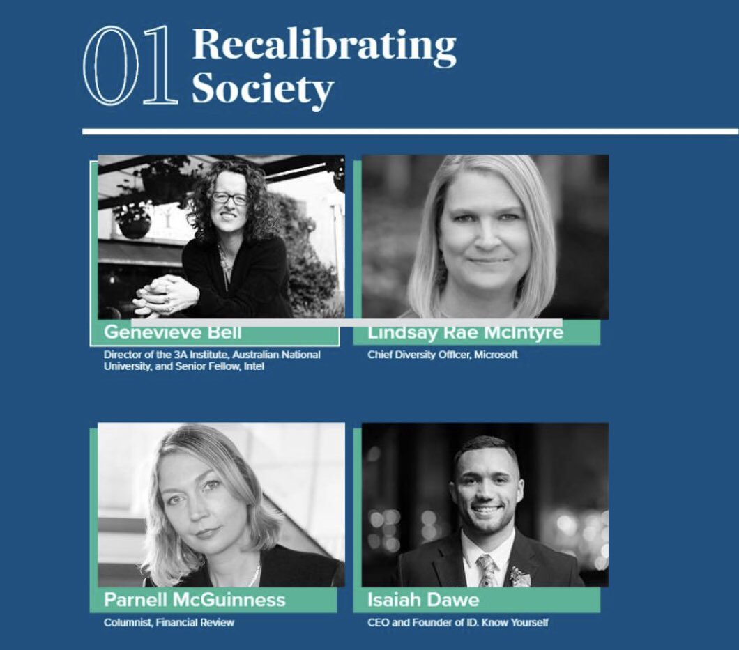 Had an amazing time on the ‘Reshaping Australia Dialogues’ series with <a href="/financialreview/">Financial Review</a> and <a href="/microsoft/">Microsoft</a>. <a href="/MStutch/">Michael Stutchbury</a> moderated the series, the starting speech was by Genevieve Bell and the live panellists were <a href="/parnellpalme/">Parnell Palme McGuinness</a>, <a href="/Lindsay_Rae_M/">Lindsay-Rae McIntyre</a> and myself. 
#newfuture