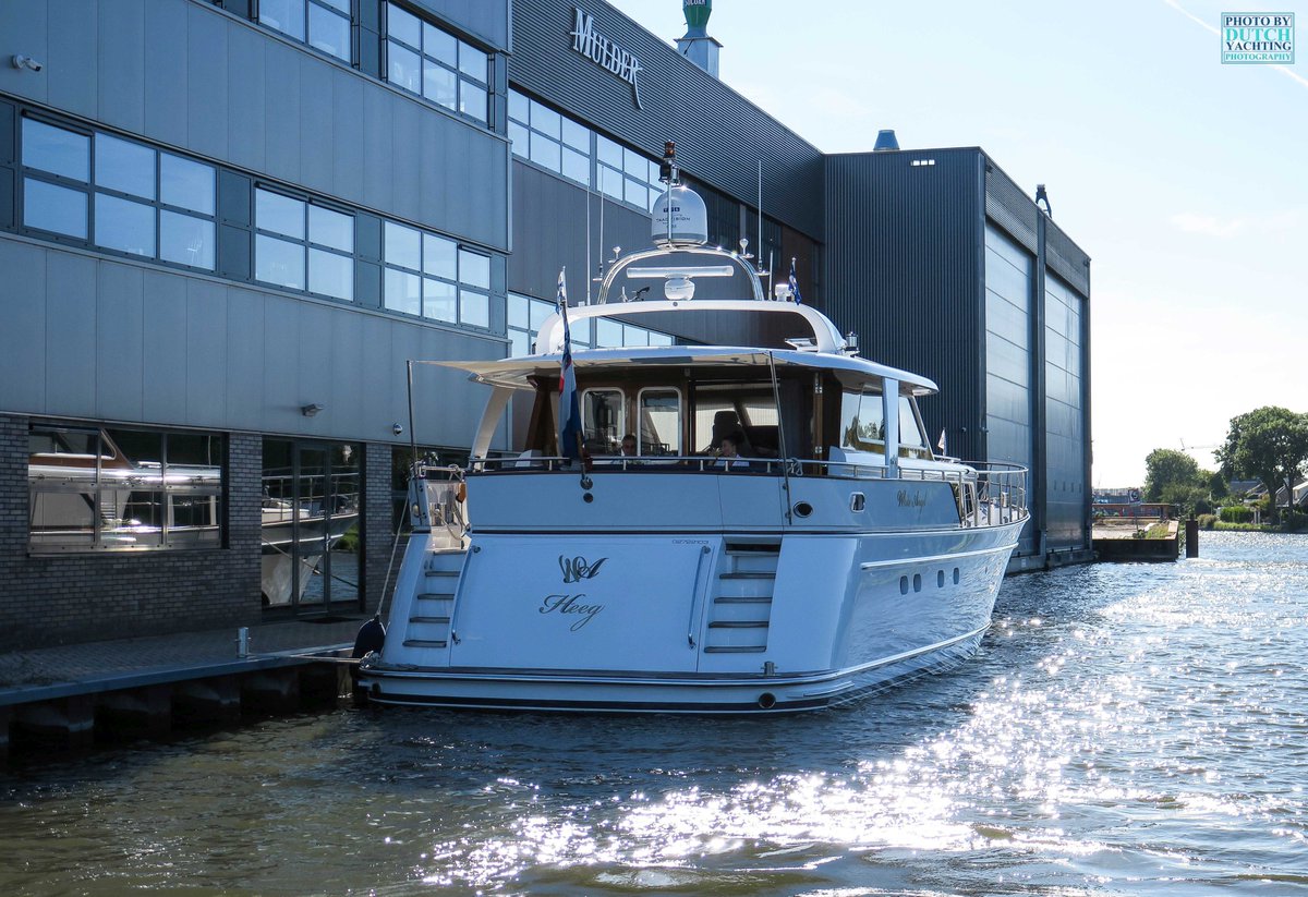 Dutchyachting's tweet photo. The #Wheelhouse68 #WhiteAngel was delivered by #MulderShipyard after an #exterior #design by #GuidodeGroot and an #interior by #KittyvanderKamp in 2009. The owners put the 20.70m #yacht on the market in advance of their new to be delivered 22m Mulder yacht. Photos: @DutchYachting https://t.co/rcZepXCABe