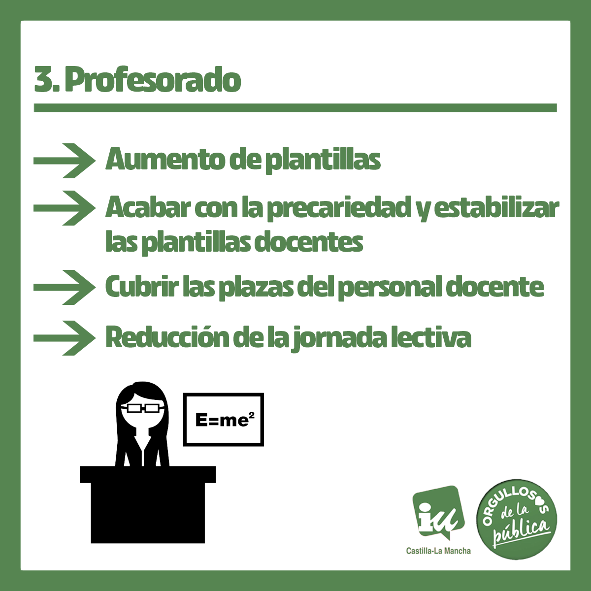 iuclm's tweet photo. 3⃣ Este curso 2020-2021 donde se pretende recuperar lo perdido en el anterior, atender de forma más individualizada y seguir con las tareas ordinarias no se puede desarrollar con el mismo número de docentes que el año pasado.

#CursoEscolarCLM https://t.co/gRiiWuTdbF