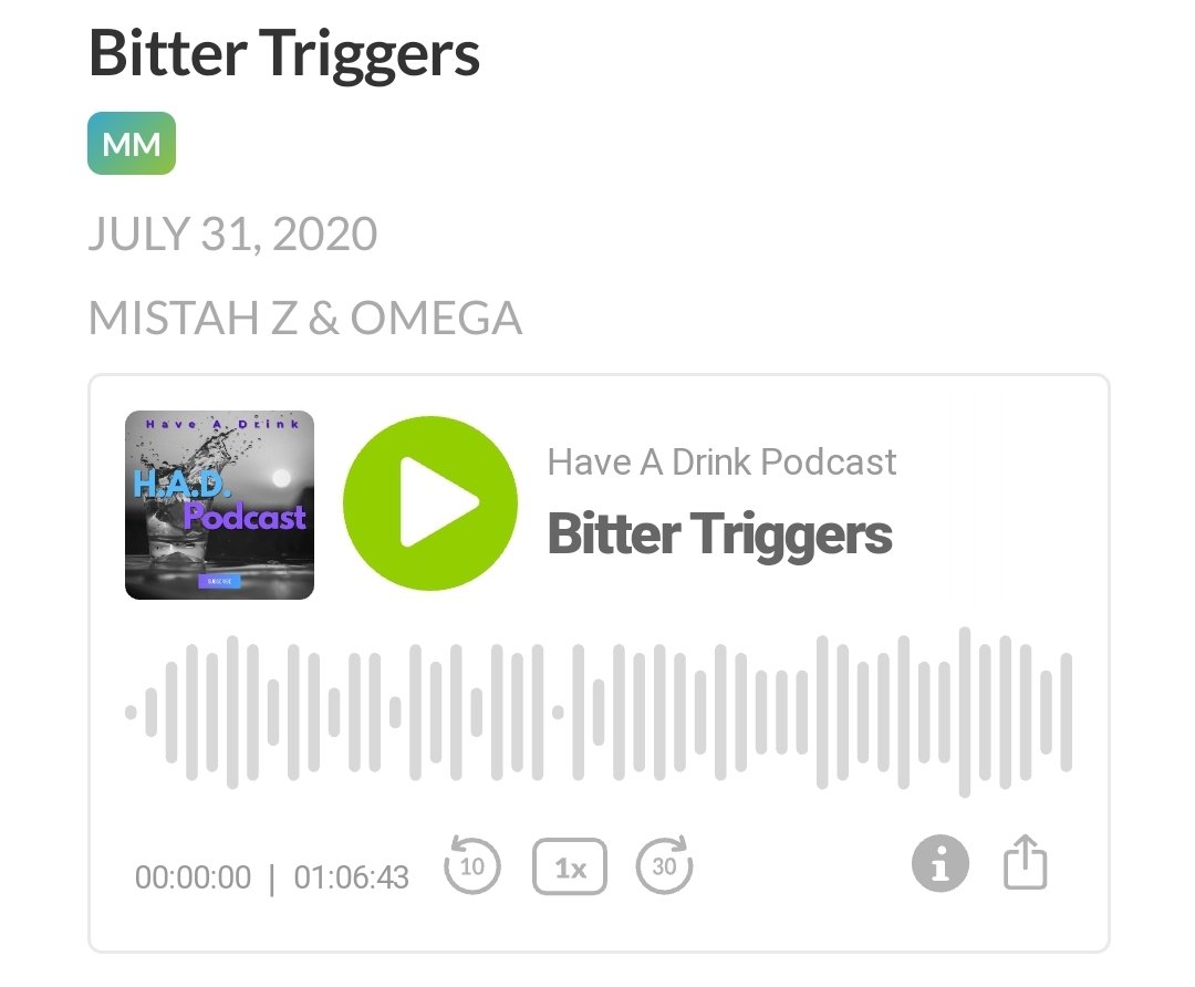 HaveADrinkCast's tweet photo. NEW EPISODE π¨π£ "Bitter Triggers" airing Today at 6am PST don't miss it π» (Link In Bio)
β’
β’
β’
#hadcast #hadpodcast #haveadrinkcast #triggers #blackisbeautiful #kanyewest #Juliakristina #MistahZ #Omega #Truth #Relief #brotherlylove https://t.co/PaewpccA97