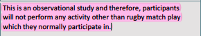 4. The ethical approval, granted by  @UniofBath, was for  @drkeithstokes and co. to conduct an "observational" study. However, this trial is a move away from the standard laws of the game (an intervention). Indeed, they even referred to it as an Intervention 57 times 7/