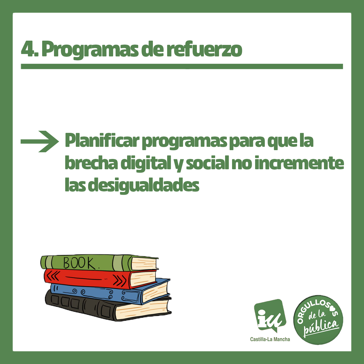 iuclm's tweet photo. 4⃣ No queremos que nadie se quede atrás. No queremos que los más necesitados de apoyo sean los más perjudicados.

#CursoEscolarCLM https://t.co/g8WzsAE34b