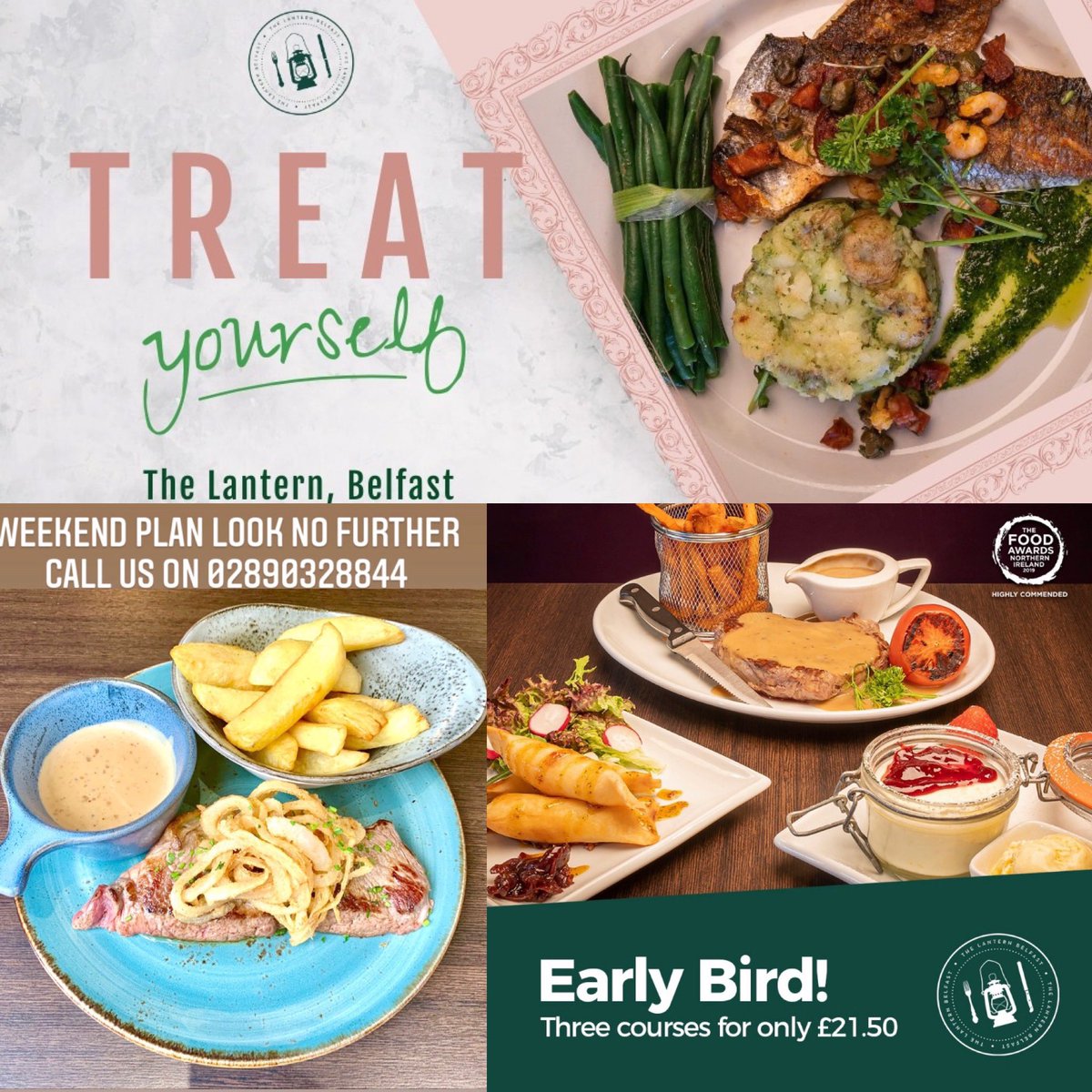 LanternBel's tweet photo. Hallo weekend, it’s time to treat yourself ....
Call us on 02890328844 for booking &amp; take away 
We are also open on Sunday now ....#belfast #belfastcitycentre #irishfood #irishrestaurant #goodfood #tripadvisor #FridayFeeling https://t.co/nRK8bySP59