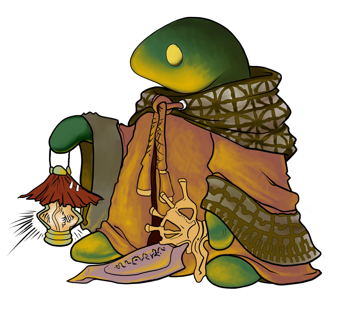 ninaislizards's tweet photo. Second piece of digital art I've done, entirely created digitally! I finally got a desktop! I've been waiting for this moment my ENTIRE LIFE! #art #finalfantasy #tonberry #digitalart #videogame #gaming #anime #FFXIV #grudge #knife #characters https://t.co/8JfTsQozc9