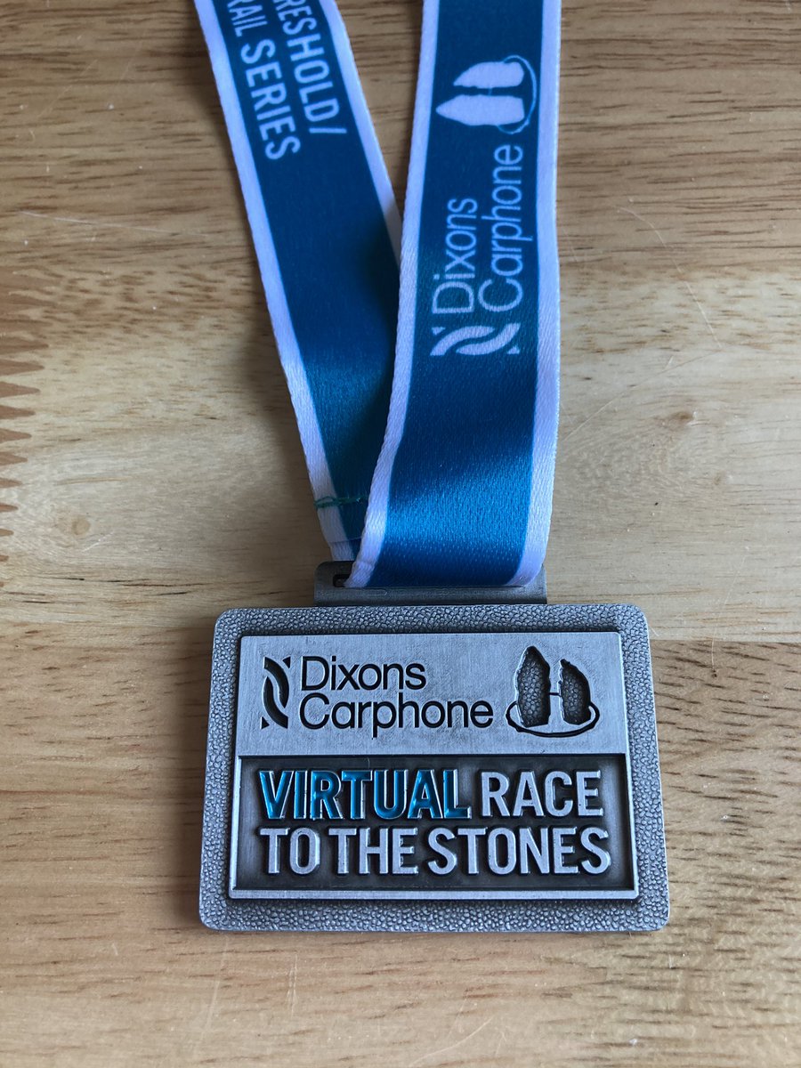 _jen_mo's tweet photo. I said I’d never do it again but I made an exception for the virtual.
It was great motivation to get out &amp; run.
And I can add the medal to the Threshold collection.
#FridayMotivation #bling #VRTTS #racetothestones https://t.co/jLwiSd1Yz7