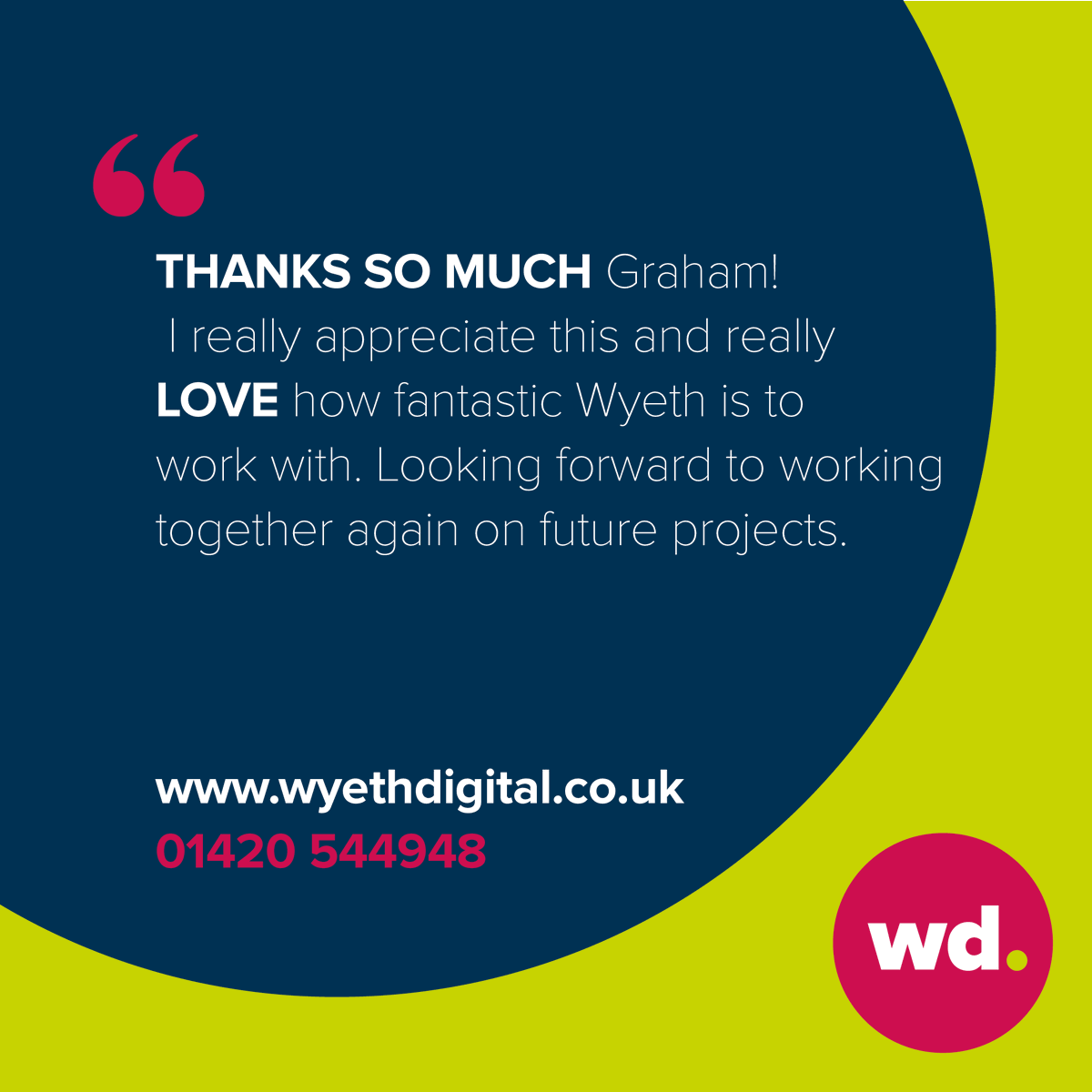 DigitalWyeth's tweet photo. Always a pleasure Maddy, we look forward to continuing a great relationship with you and the team 👍
Let us know how we can help turn your ideas in to a reality sales@wyethdigital.co.uk

#WyethDigital #Print #Design #CompanyReview #PositiveFeedback #Ideas #HampshireBusiness https://t.co/AKVir9GRXa