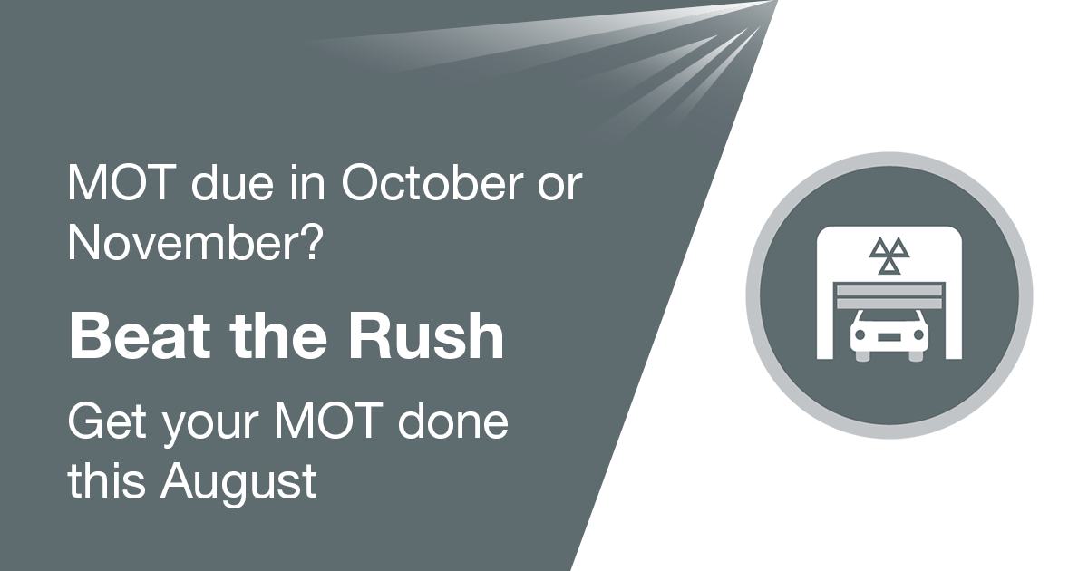 DVSAgovuk's tweet photo. 🚗 We’re encouraging motorists whose #MOT is due this autumn to get their test done this summer.

☹ Autumn will see double normal demand for MOTs. 

❌Delays could keep you off the road.

Beat the rush ➡ get your MOT done this August. 

https://t.co/9s1YE6oqhy https://t.co/VaAlpK5j8Z
