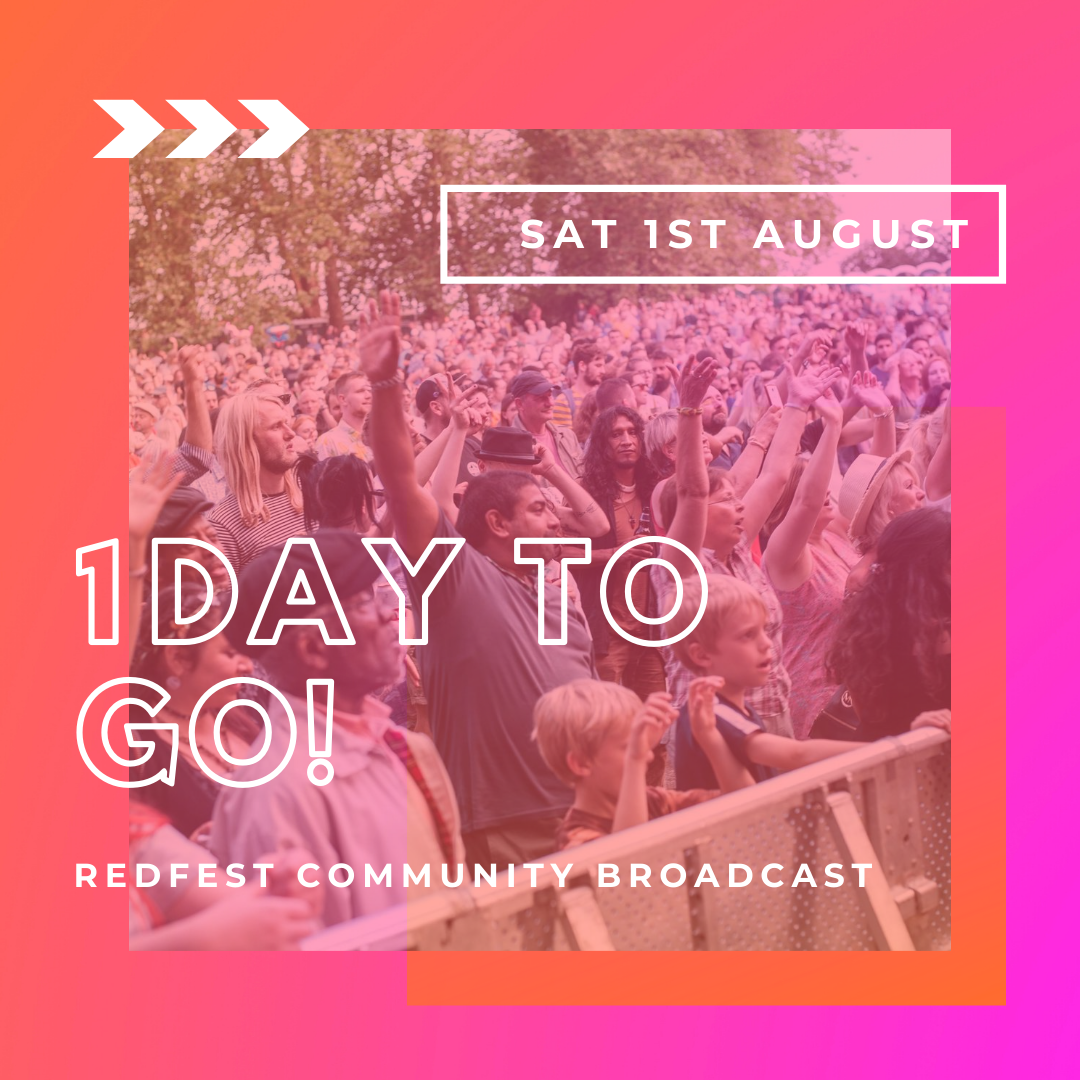 RedfestBristol's tweet photo. Not long now! 🤩🙌 Join us this Saturday on @BCfmRadio for Redfest Community Broadcast 2020!
We would absolutely love to see you enjoying the broadcast at home so make sure you tag us in your pics on the day so we can give you a shout out! Make sure you tag -
#redfest20 https://t.co/ZgUP2MyPeo