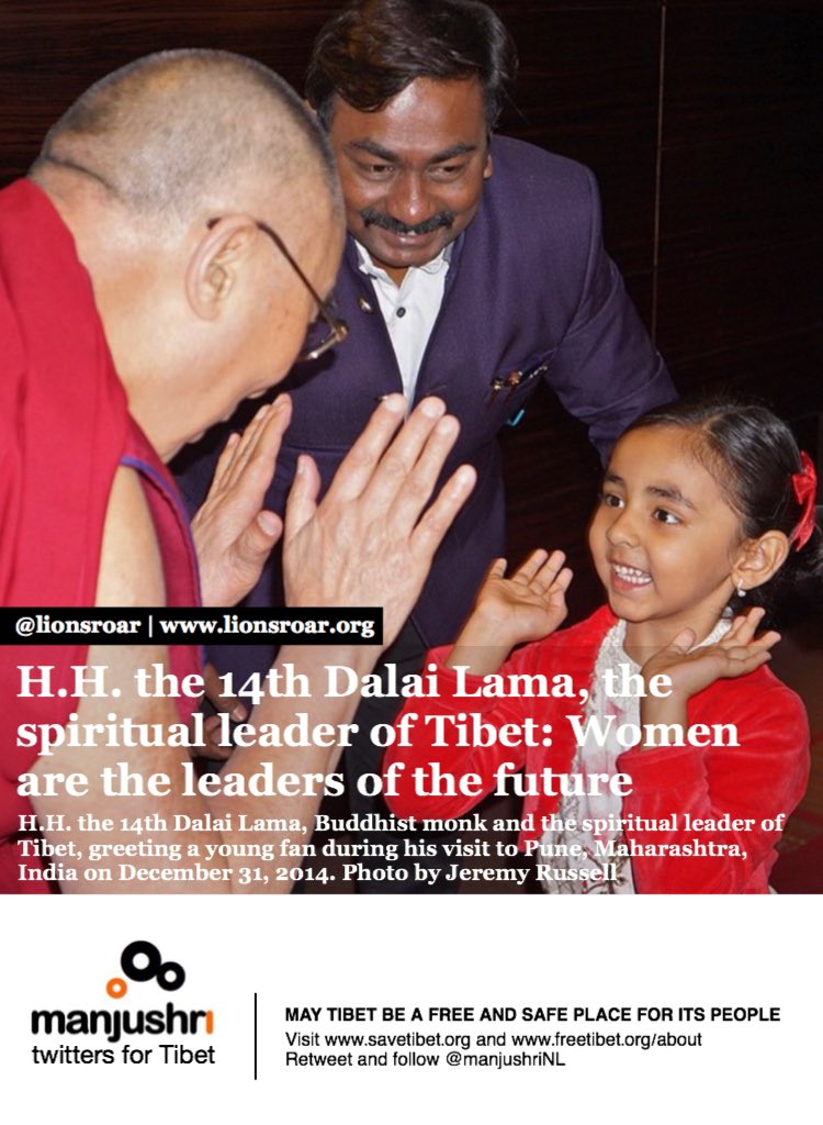 H.H. the XIV <a href="/DalaiLama/">Dalai Lama</a>, the spiritual leader of #Tibet: Women are the leaders of the future: lionsroar.com/women-are-the-…

#womenleaders #girlpower #womeninleadership #emancipation #womenwholead #inclusion #joy #worldpeace #leadership #Buddha #compassion #peace #zen #love #freeTIBET