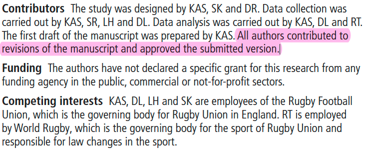 The reason for why so many amendments is unknown. Particularly given that seven authors approved the original version. Did all seven of them miss that the research question, study design and hundreds of words were incorrect? Hmmmm 12/