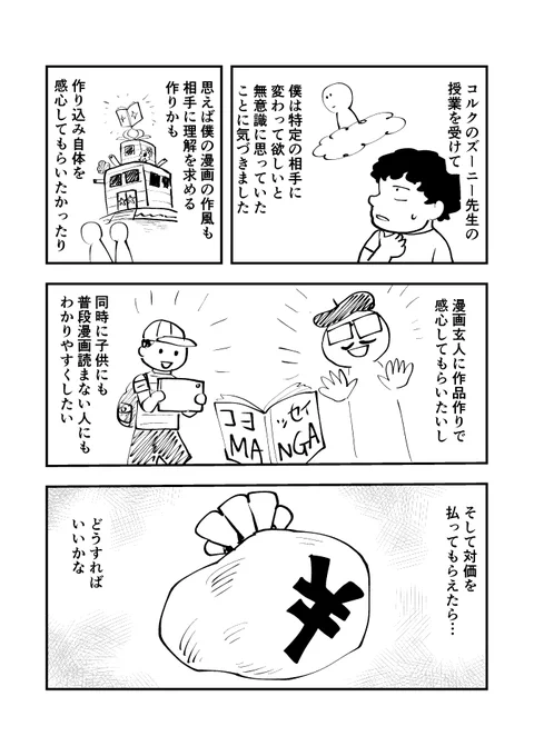 「相手に届けたいもの、相手の事を考えた表現について考える」
コルクラボ漫画専科のズーニー先生の授業の課題漫画です。
#コルクラボマンガ専科 
#マンガが読めるハッシュタグ 
