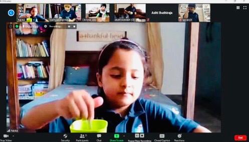 nischal_ritika's tweet photo. "First Friyay of the year" making yummy lemonade with lemons,lots of squeezing, stirring and mixing. @kindergarten Ss also reflected on how they felt about the experience using @Classroomscreen app #lemonade #virtualclasroomfun @AneeshaSahni @Prometheus_Edu @deepa_nanda https://t.co/a3UHcNYca0