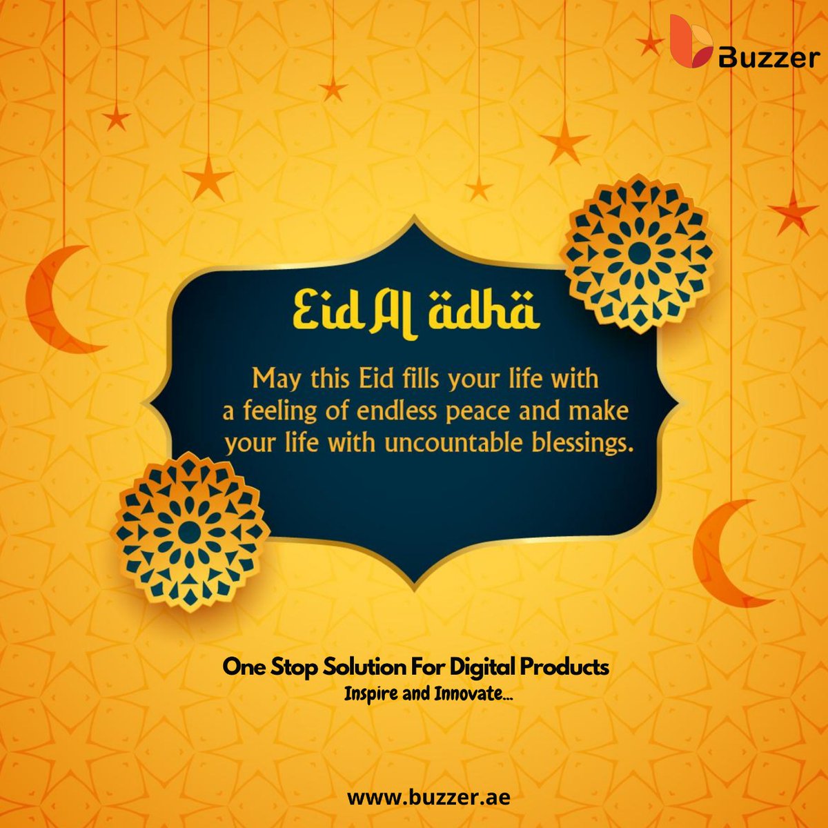 buzzer_ae's tweet photo. Let this Eid open your heart for love and your mind be filled with peace and new innovative thoughts.

"May Allah bless you and your colleagues with happiness, peace and prosperity on this holy occasion."

#EidAlAdha #DigitalMarketing #wishes https://t.co/NHSnDYj255