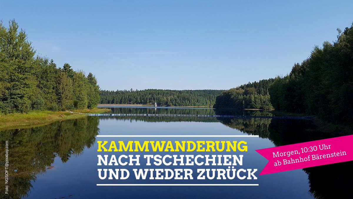 Wir begeben uns morgen mit unseren Freund*innen aus dem Erzgebirgskreis und aus Leipzig auf eine Kammwanderung mit Naturerlebnis und Geschichten zu Besiedlung, Bergbau und Verkehr rings um eine der ältesten Staatsgrenzen Europas. Zum Tagesausklang folgt eine Einkehr. Bis morgen!