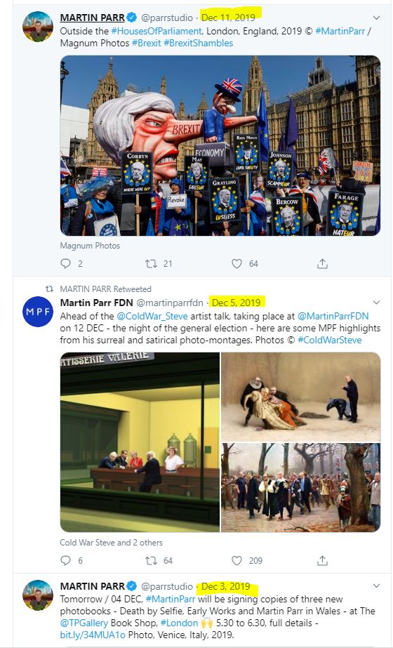 The first time Parr acknowledged the racism was December 5th. 6 months after his  @Multistory exhibition. His apology was hidden in a reply and did not appear on his timeline. The book continued to be promoted EDITED BY MARTIN PARR, at least til June 2020.