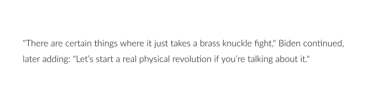 There were something like 3 paragraphs between these two lines. The first was in the context of being willing to campaign in favor of legislation on the road. The second was him explicitly saying that you can't have a physical revolution. But Daily Wire gonna Daily Wire.