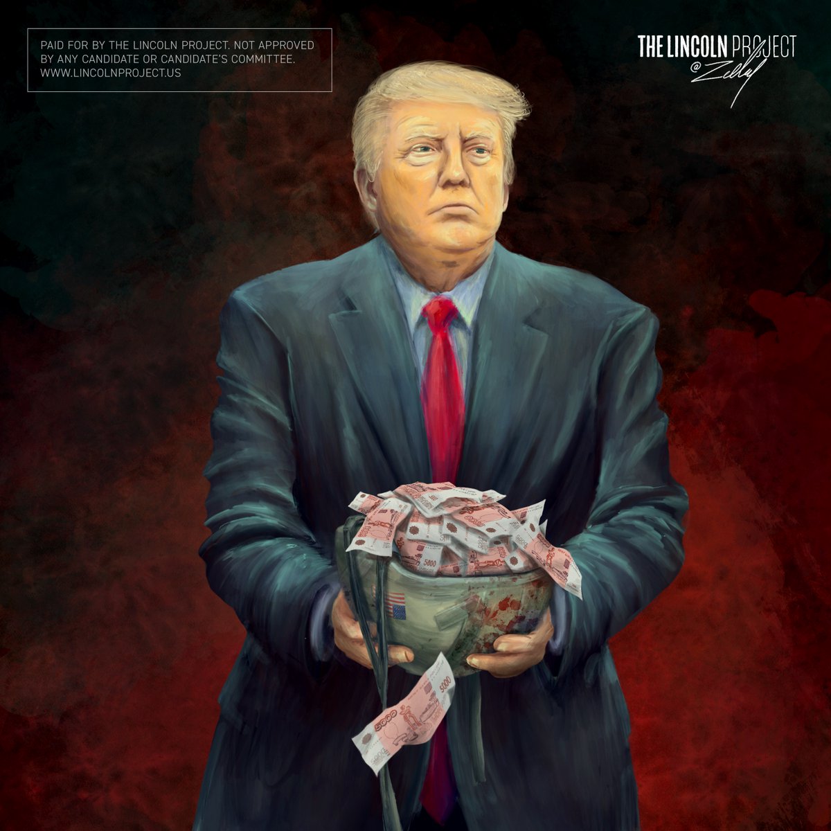 ProjectLincoln's tweet image. It has been FIVE WEEKS since we first learned about Putin paying for the lives of our soldiers.

Donald Trump has done nothing to stop it.

Artist: @zelley
