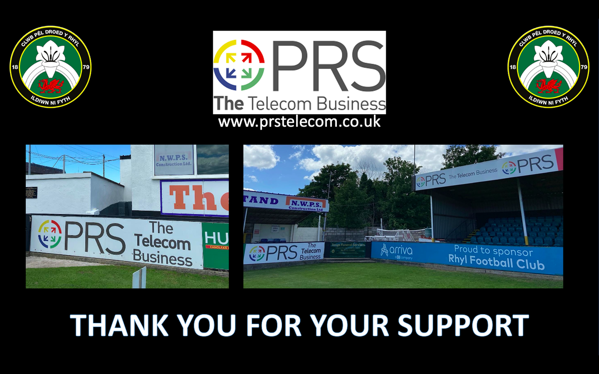 CPD Y Rhyl 1879 official (@rhylfc) on Twitter photo SPONSORSHIP 🤝 We are delighted to announce that PRS have agreed to sponsor multiple advertising boards for our historic first season. <a href="/PRSTelecom/">PRS Telecom Ltd</a> Offers a comprehensive range of mobile and office-based telephony solutions for businesses #sunnyrhyl #thankyou SPONSORSHIP 🤝 We are delighted to announce that PRS have agreed to sponsor multiple advertising boards for our historic first season. <a href="/PRSTelecom/">PRS Telecom Ltd</a> Offers a comprehensive range of mobile and office-based telephony solutions for businesses #sunnyrhyl #thankyou