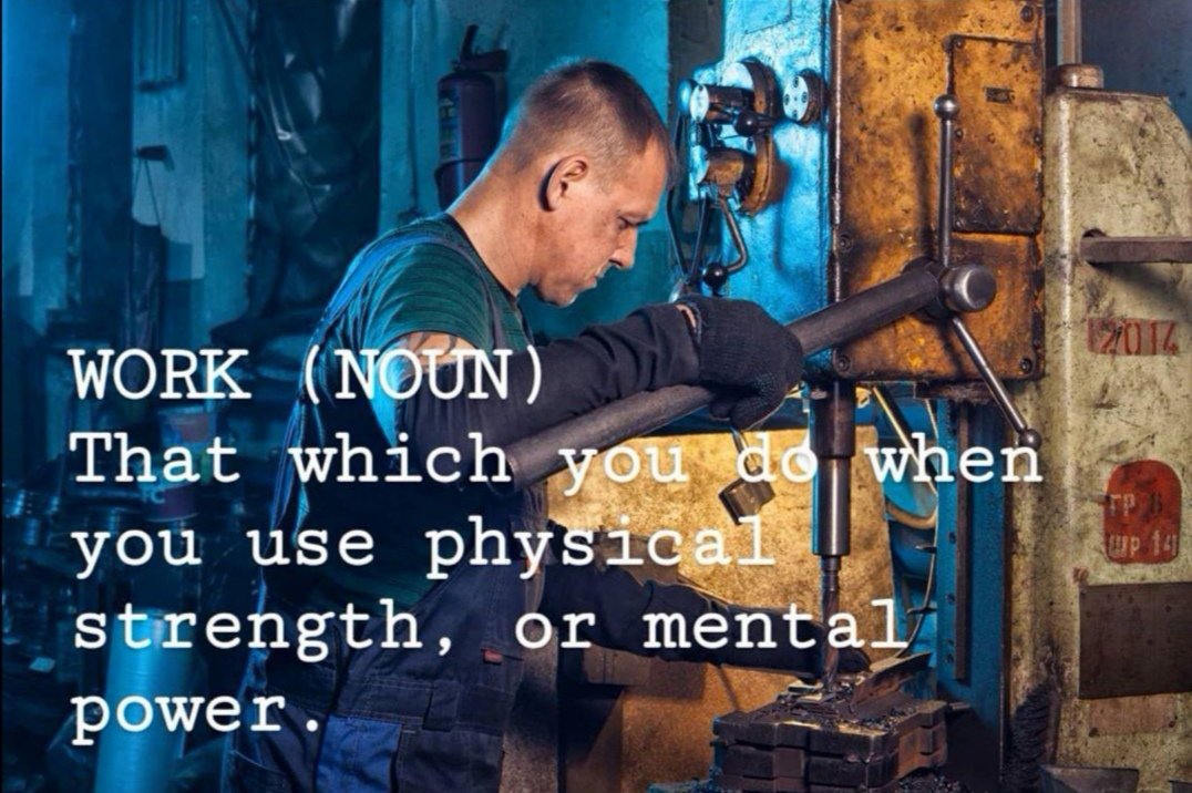 STE_trainer's tweet image. WORK (NOUN)
That which you do when you use physical strength, or mental power.
👍🏼 BE CAREFUL WHEN YOU DO WORK NEAR FUEL TANKS. 
👎🏼 Be careful when you work near fuel tanks.