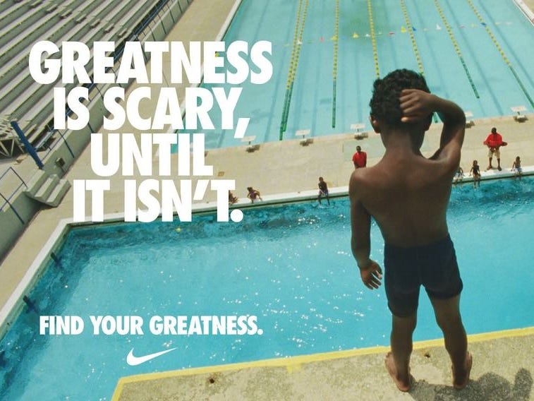 And the more recent Find Your Greatness campaign.