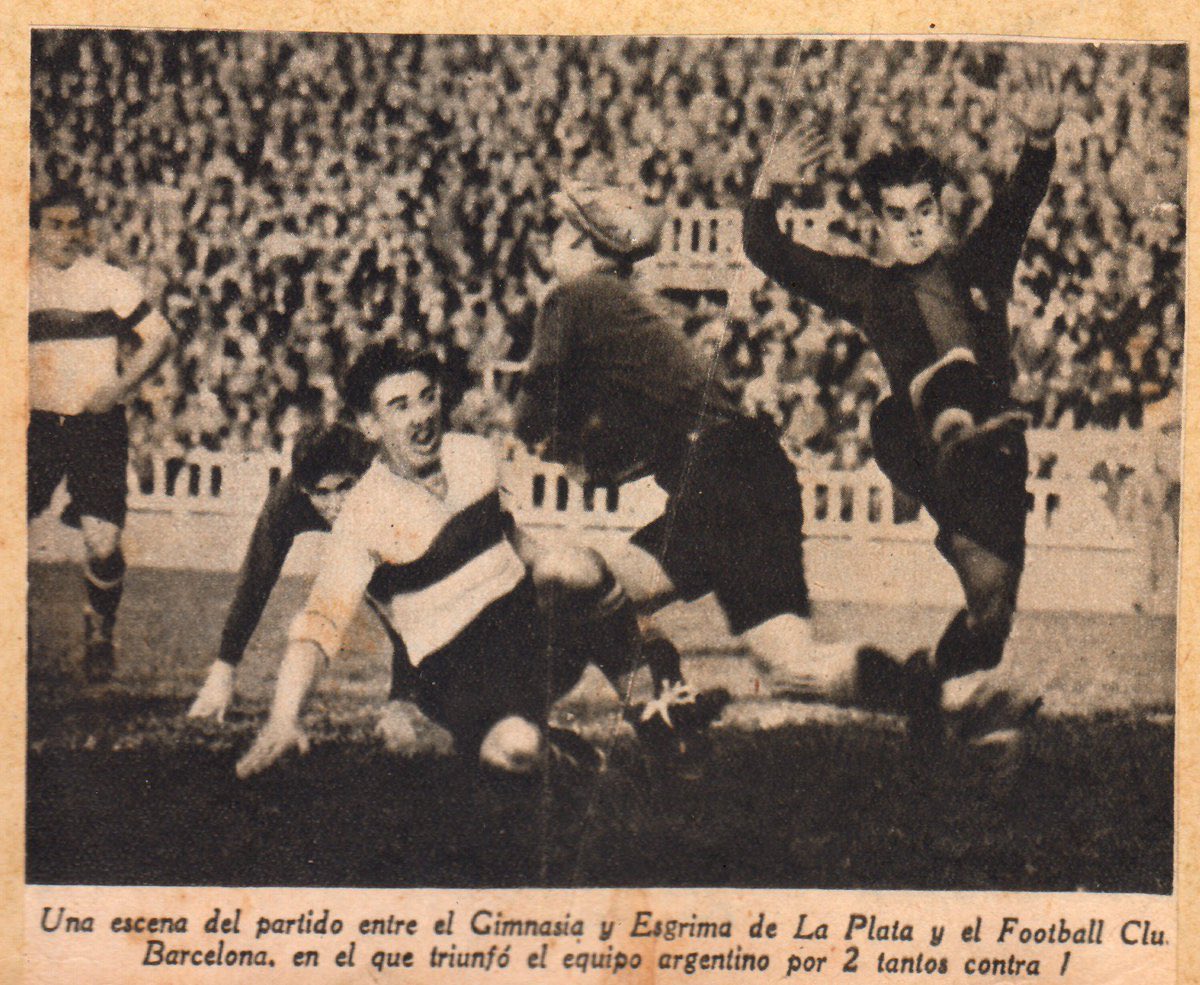 #FCBarcelona 🇪🇸 1 - #GELP 🇦🇷 2

Luego de ser campeón del Campeonato de 1929🏆, <a href="/gimnasiaoficial/">Club de Gimnasia y Esgrima La Plata</a> realizó una gira por Brasil🇧🇷 y Europa🇪🇸🇫🇷🇩🇪🇨🇿🇮🇹🇵🇹 entre diciembre de 1930 y abril de 1931.

Derrotó al #FCBarcelona y al #RealMadrid con 5 días de diferencia!