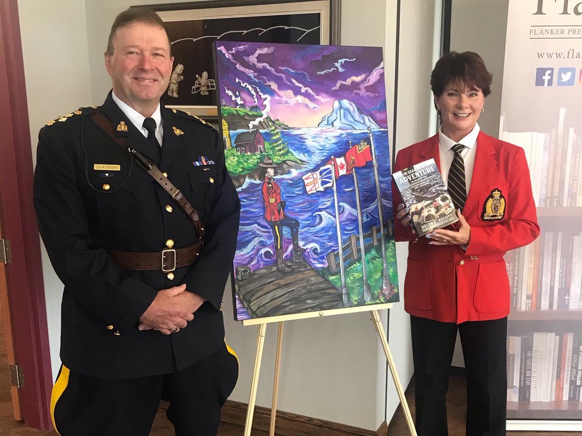 hescott's tweet photo. I am incredibly proud to announce today I released my 4th book: In Search of Adventure- 70 Years of the RCMP in NL. These stories take you behind the police lines & gives you a front row seat to history. Available at Chapters Coles Costco @flanker_press #rcmp #rcmpfamily @RCMPNL https://t.co/IFOM8pJ6qt