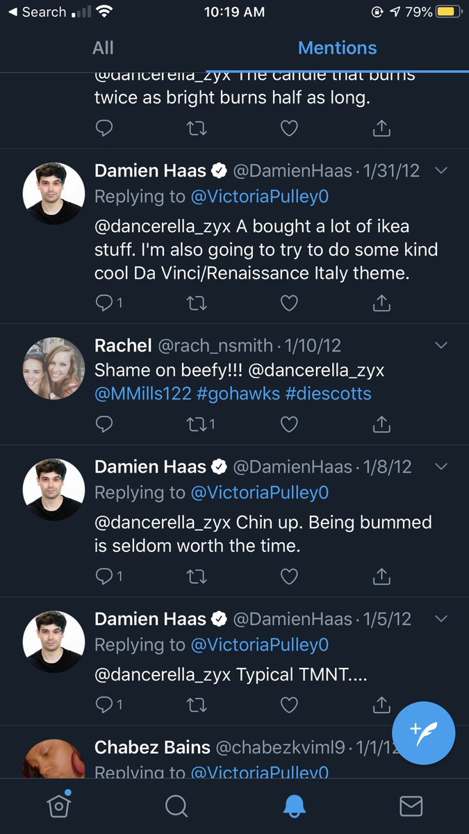 VictoriaPulley0's tweet photo. @DamienHaas So back in 11-12, I used to tweet you all the time. Was it really you?!? https://t.co/znmIkOGVxf