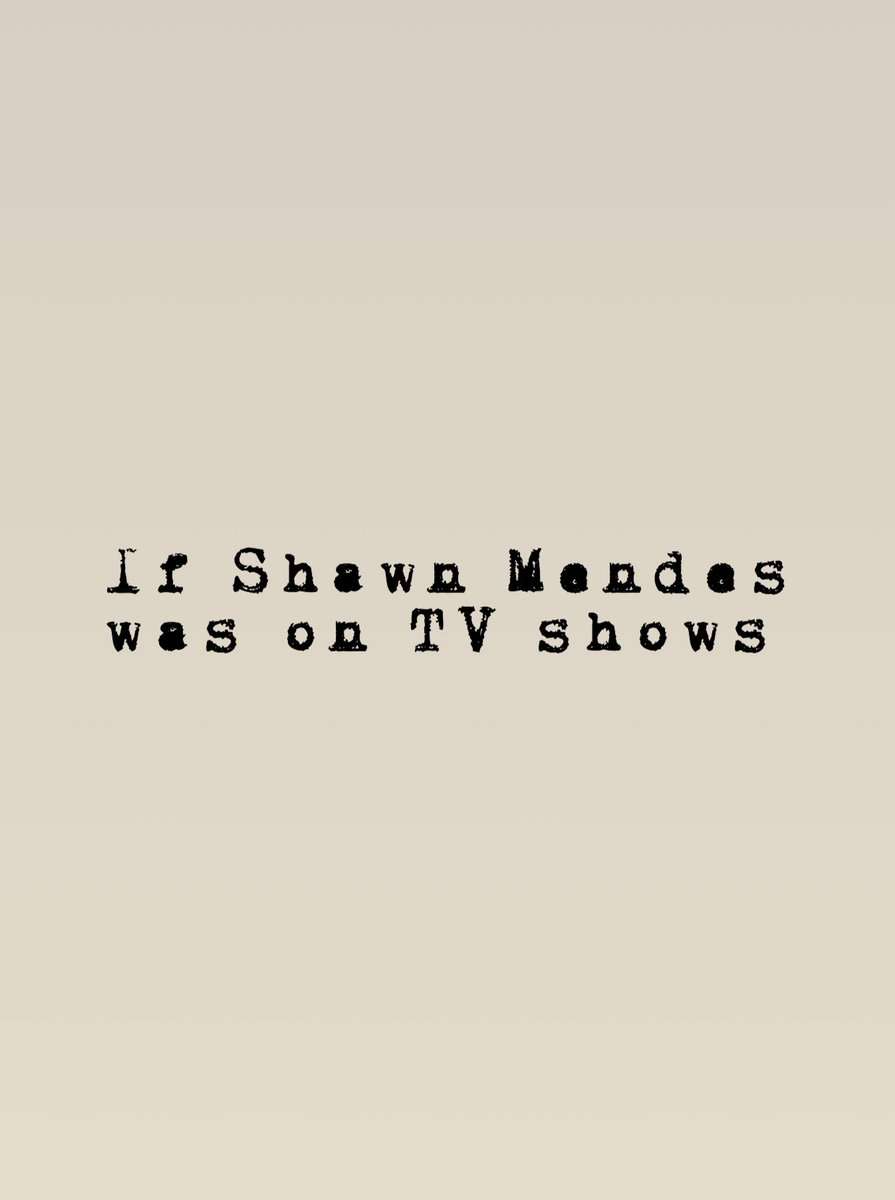 If Shawn Mendes was on tv shows; a thread with summaries.