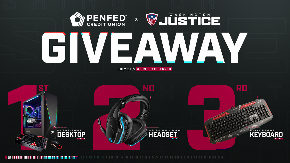 🎉 𝙄𝙉𝘾𝙊𝙈𝙄𝙉𝙂 𝙂𝙄𝙑𝙀𝘼𝙒𝘼𝙔 🎉⁠ ⁠ Enter The @PenFed Ultimate End Of Season Giveaway for the chance to win:⁠ ⁠ 🔴 @iBUYPOWER Gaming Computer ⚪️ @LogitechG G935 Wireless Headset⁠ 🔵 Team autographed keyboard ⁠ Enter below ⬇️ penfed.org/GamingSweepsta… #JusticeIsServed