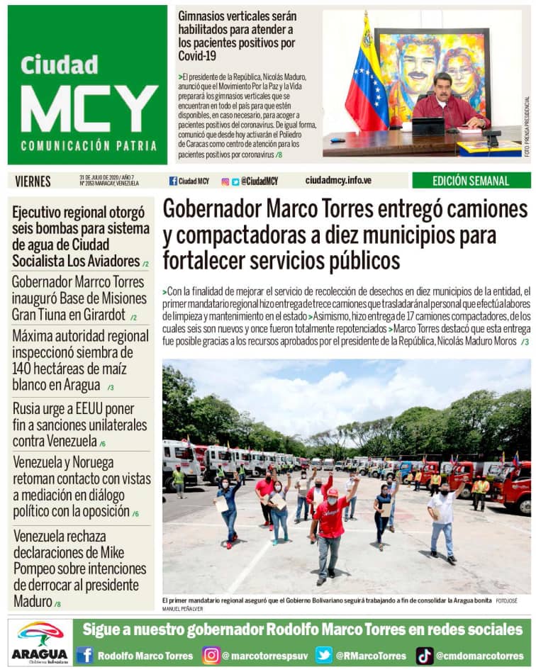 #31Jul Lee y comparte la portada de la nueva edición de #CiudadMcy.
@MarcoTorresPSUV @juandavila01 @Mary_RomeroP