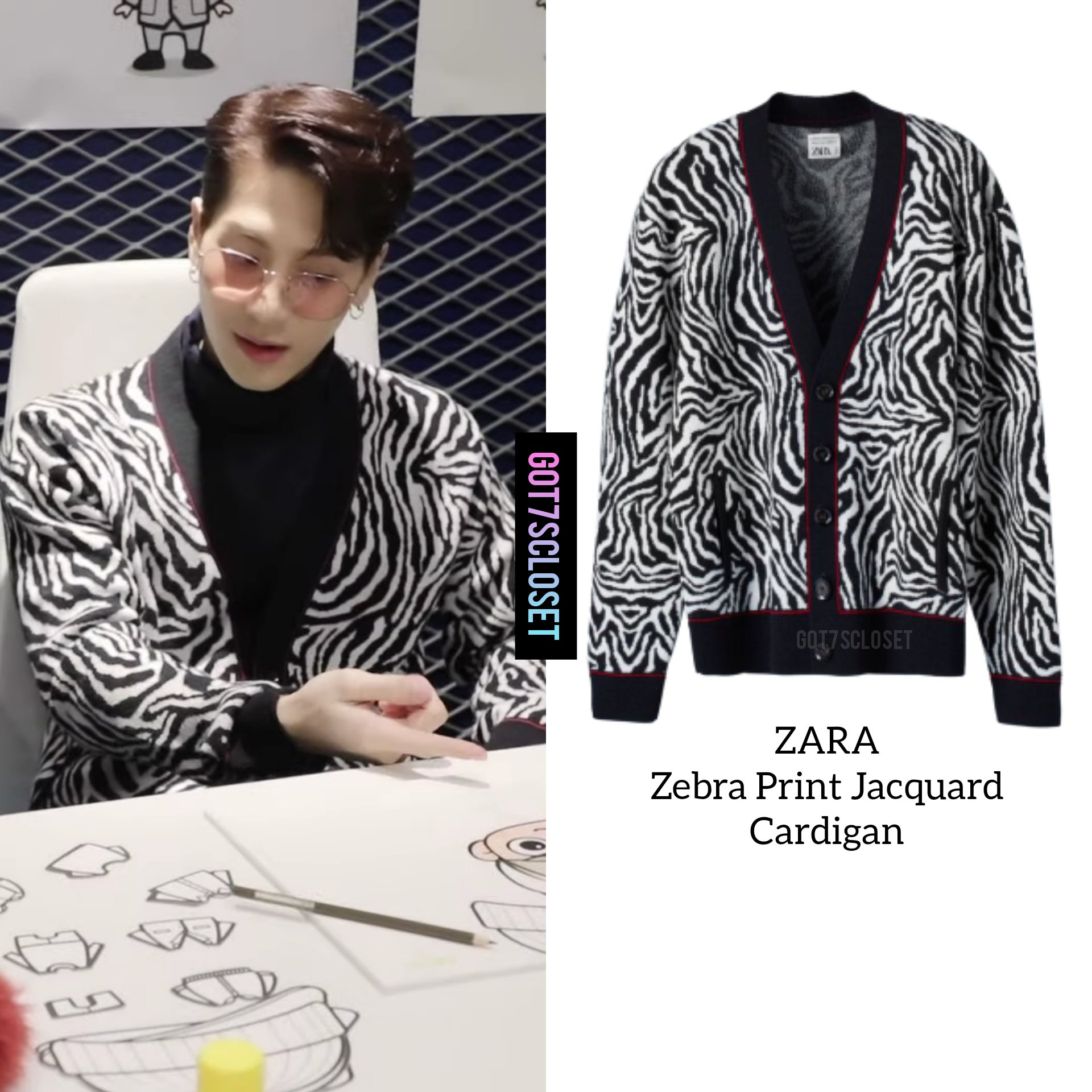 zara zebra cardigan