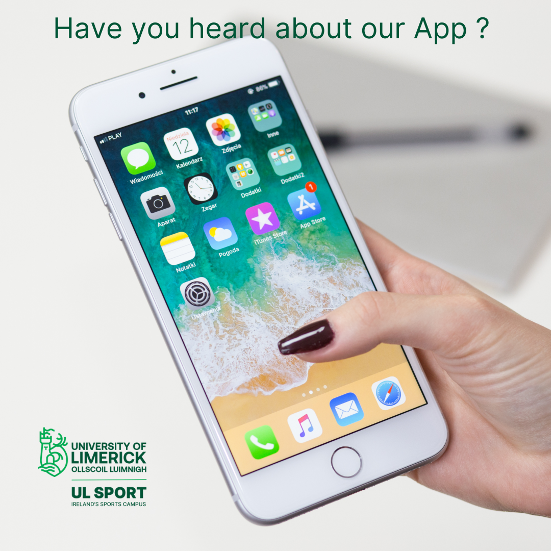 We are delighted to announce that we now have a UL Sport App. This will give our users the ability to book classes and facilities through the app. You will find the App in both the App Store and the Google Play store. (Links in the Bio).