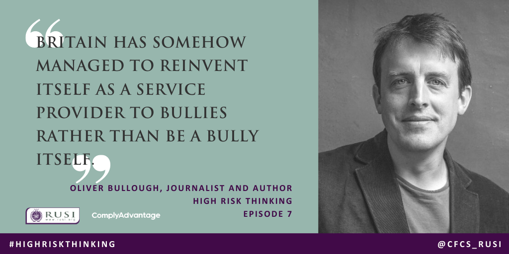 CFS_RUSI's tweet photo. Final ep of #HighRiskThinking is out on Monday! Guess what country @KeatingeTom and @OliverBullough focus on?! Sign up to the @CFCS_RUSI list to know when it’s live. https://t.co/ylDWd3upKN
#aml #financialcrime #moneylaundering https://t.co/NSCVO3u1Bn