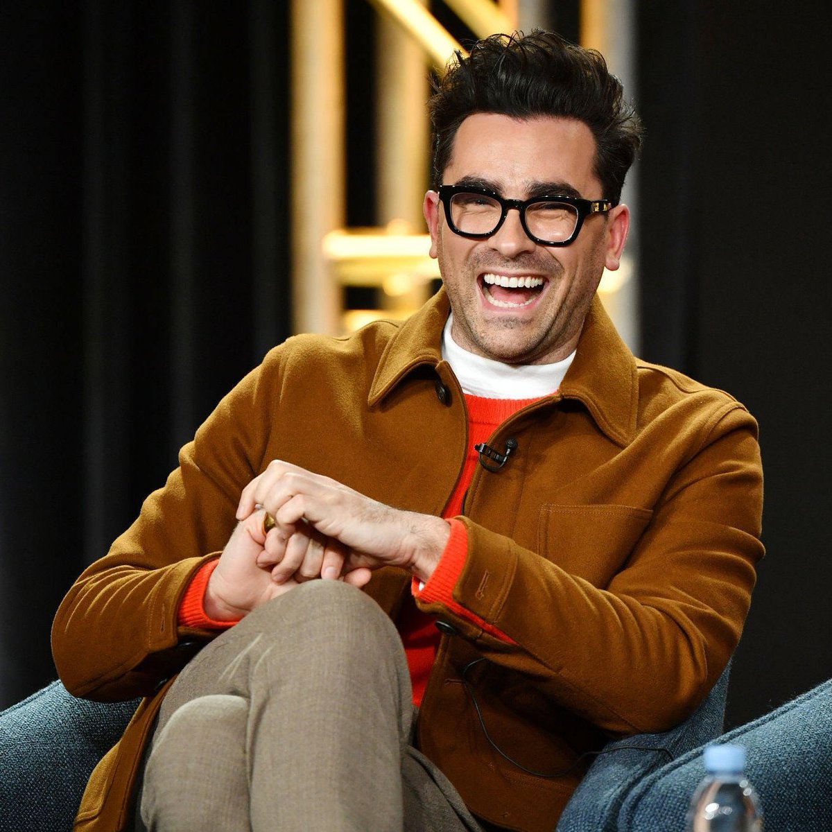 Dan Levy, but each time his smile gets a little bigger