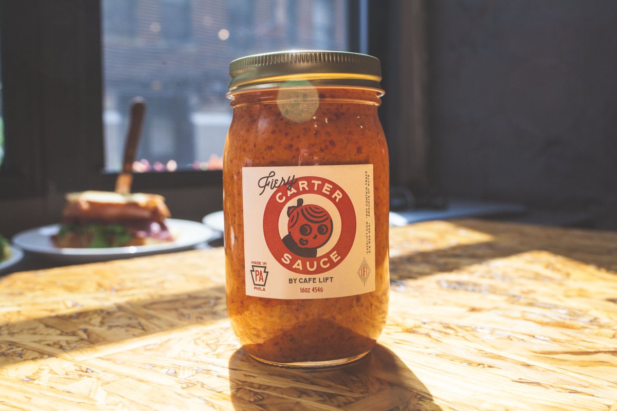 Cafe_Lift's tweet photo. Don't forget Carter Sauce jars are available on our website to be shipped! Go to https://t.co/64xV7CqIMm Also available for pick-up at the restaurant &amp; delivery through Grubhub &amp; Caviar! https://t.co/kMsKTL4gqM