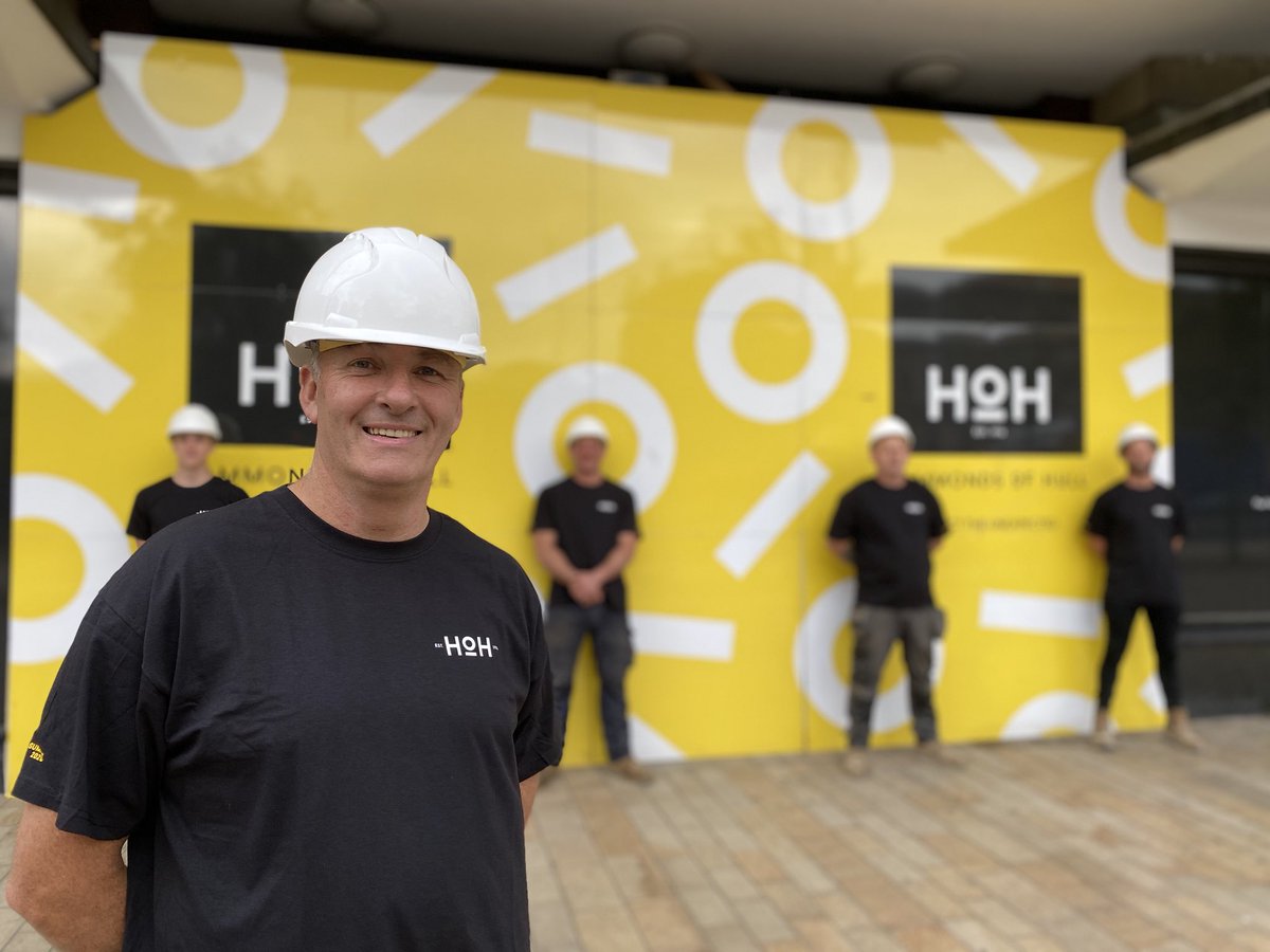 Meet Dave, our Site Manager who has been leading the team and bringing our building back to life🤩. Did you know... so far we've empoyed 9 local contractors all from Hull to help with the build. #HoH #MadeForHull