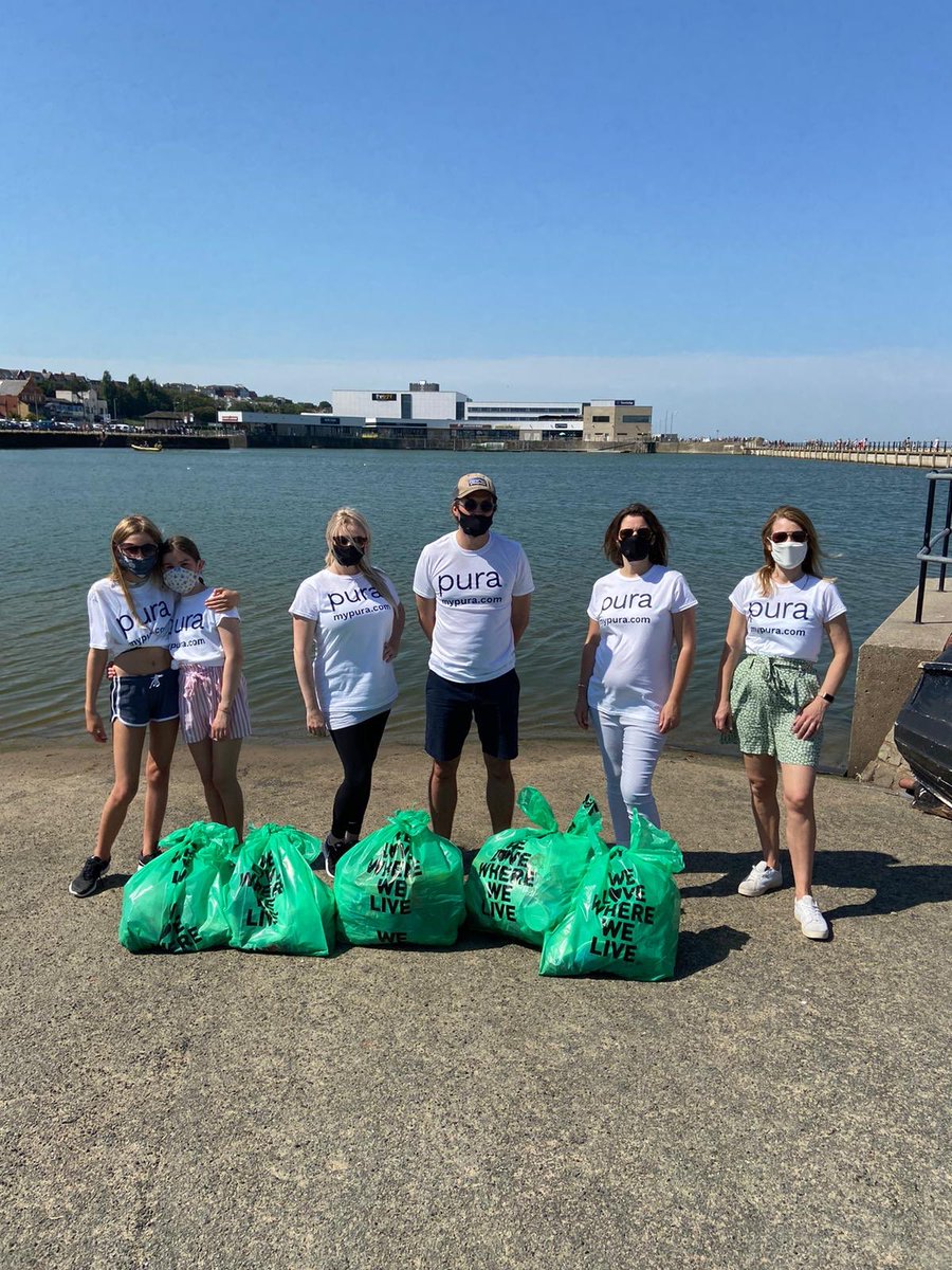 mypura's tweet photo. It’s a glorious day for a #beachcleanup Shame about the amount of plastic waste the Pura team found within the first hour. Well done team! https://t.co/fBuDYx3axf