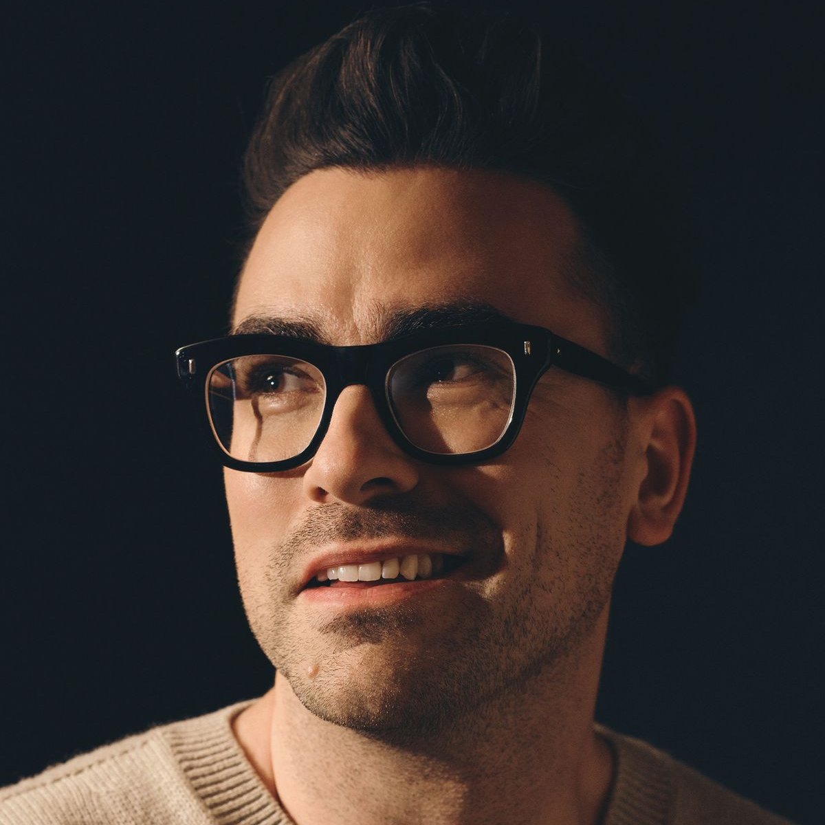 Dan Levy, but each time his smile gets a little bigger