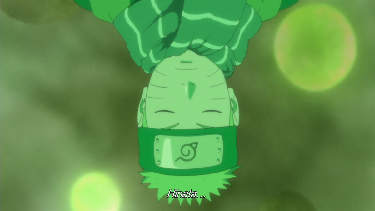 Now the scene of the gengutsu in The Last. This gengutsu traps people in their own memories, mixing them with dreams. Naruto starts seeing some of his memories and then they mix with Hinata’s memories, and that’s when he revives her confession.