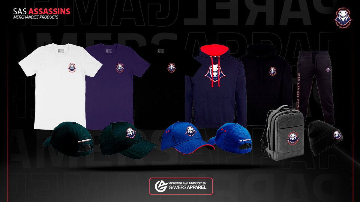 SAS_Assassins's tweet photo. Let’s start the weekend off with an official public launch of our merchandise in collaboration with @gamersapparel 
Check out our store at the link in the comments, and for a 5% discount, use the code:
SAS-ASSASSINS on each item! https://t.co/nsP1bXRdAc