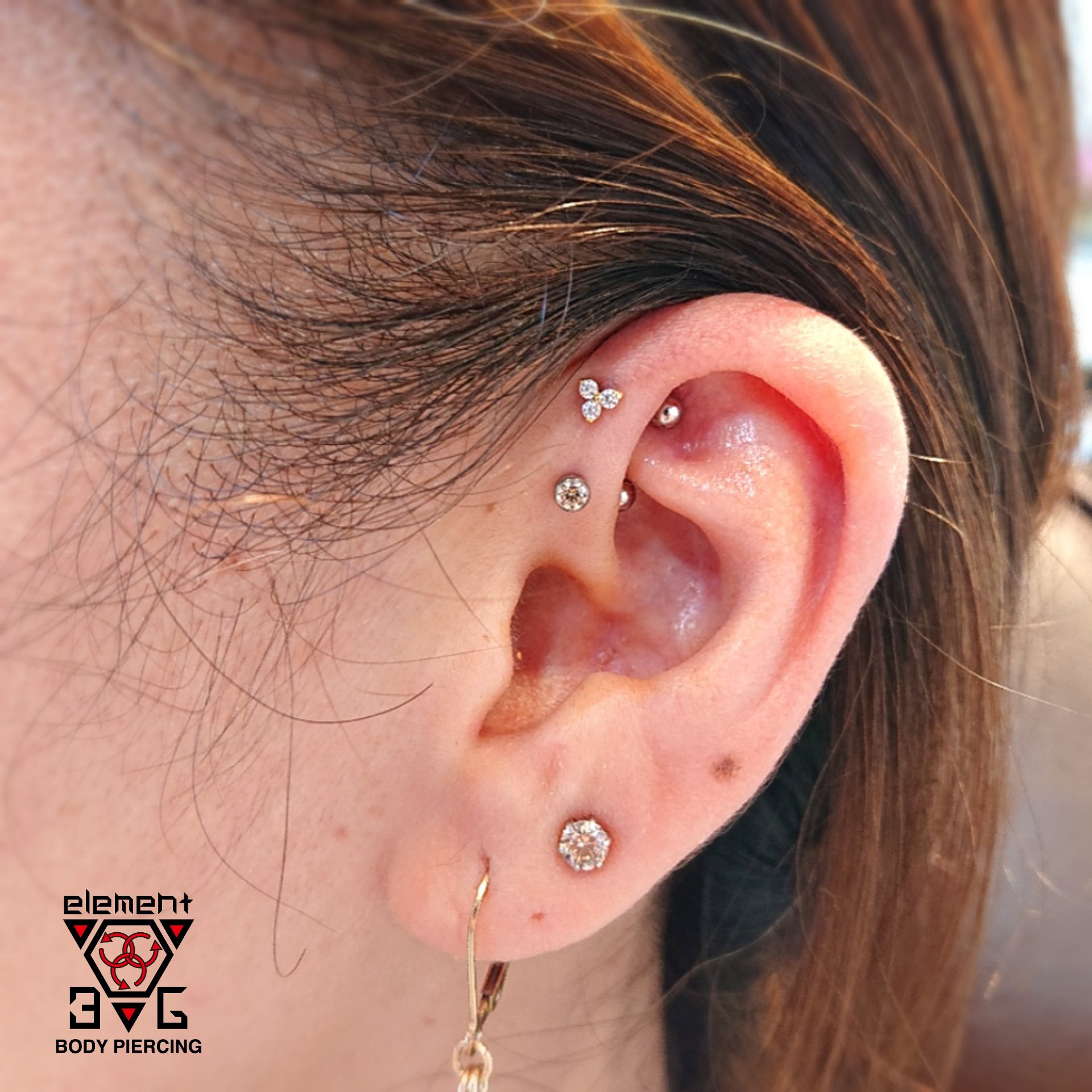 限定モデル 16Ga. チタン製 ストレートバーベル プリンセスカット