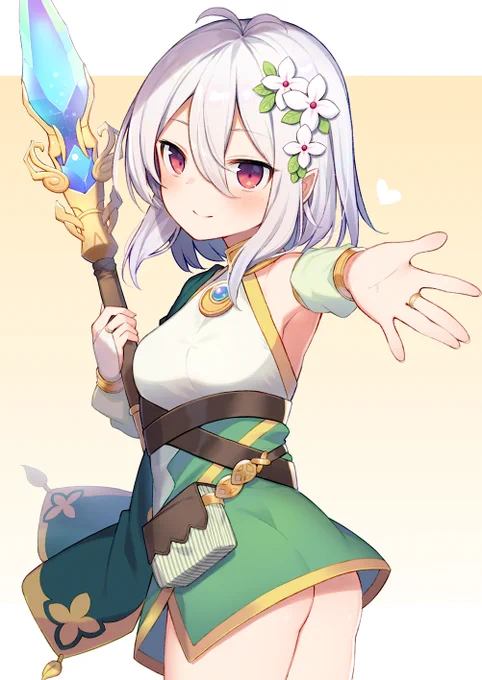 白髪な女の子達  #今月描いた絵を晒そう 