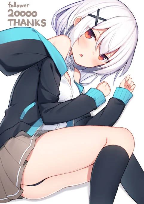白髪な女の子達  #今月描いた絵を晒そう 
