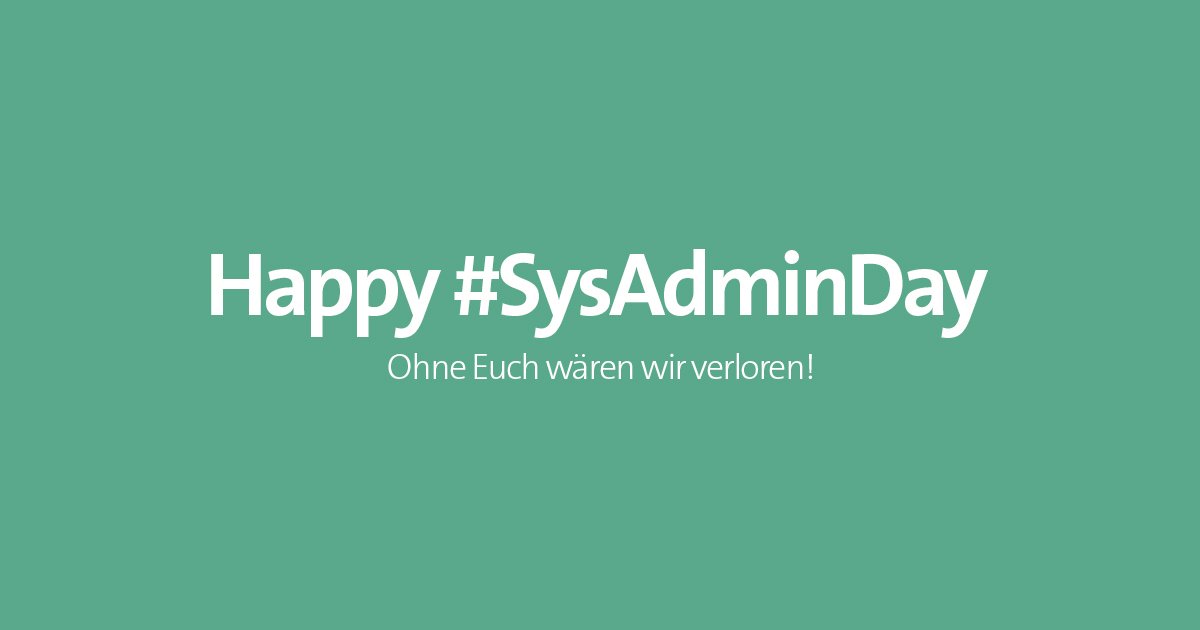 xSuiteGroup's tweet photo. Heute ist #SysAdminDay! Danke, dass ihr immer alles für uns am Laufen haltet 🤓
#xSuite #simpledigital #TagdesSystemadministrators #SystemAdministratorAppreciationDay https://t.co/lji6llz9Fp
