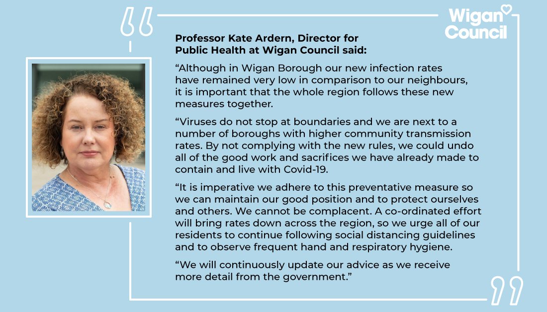 As of midnight, the government implemented new restrictions in our region meaning:You cannot socialise with another household in your home or garden. Social bubbles are exempt. Try not to share a vehicle with those outside of your household. (1/4)