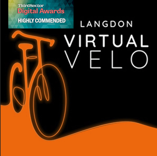 LangdonCharity's tweet photo. Proud to announce that our Virtual Velo campaign was ‘Highly Commended’ by the judges in the Third Sector Awards. Raising over £65,000 in a day was truly amazing and so inspirational. Thank you to everybody who took part or supported us by donating.
#ThirdSectorDigitalAwards https://t.co/jK9Yhd4HT6